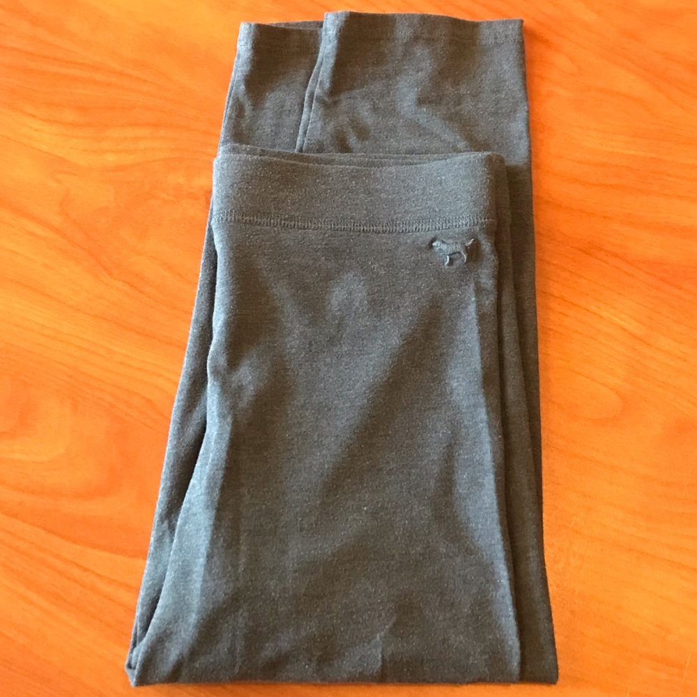 Pink VS Crop Leggings Dark Grey